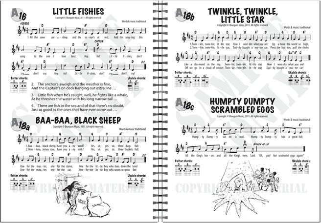 Best-Ever Kids' Songbook Sample Pages