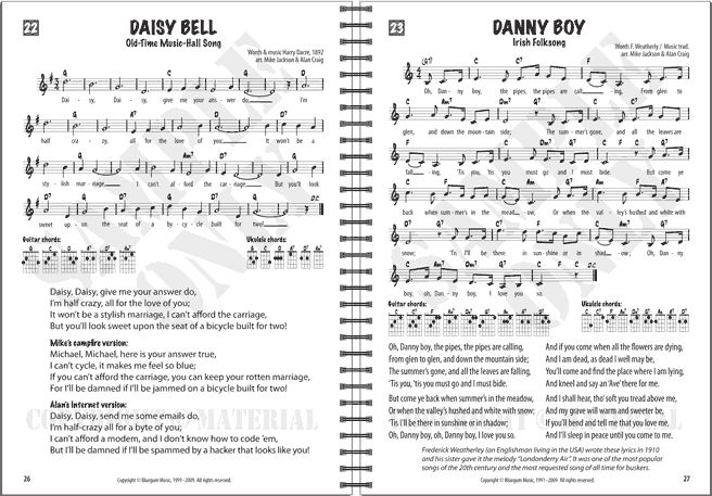Campfire Songbook Sample Pages